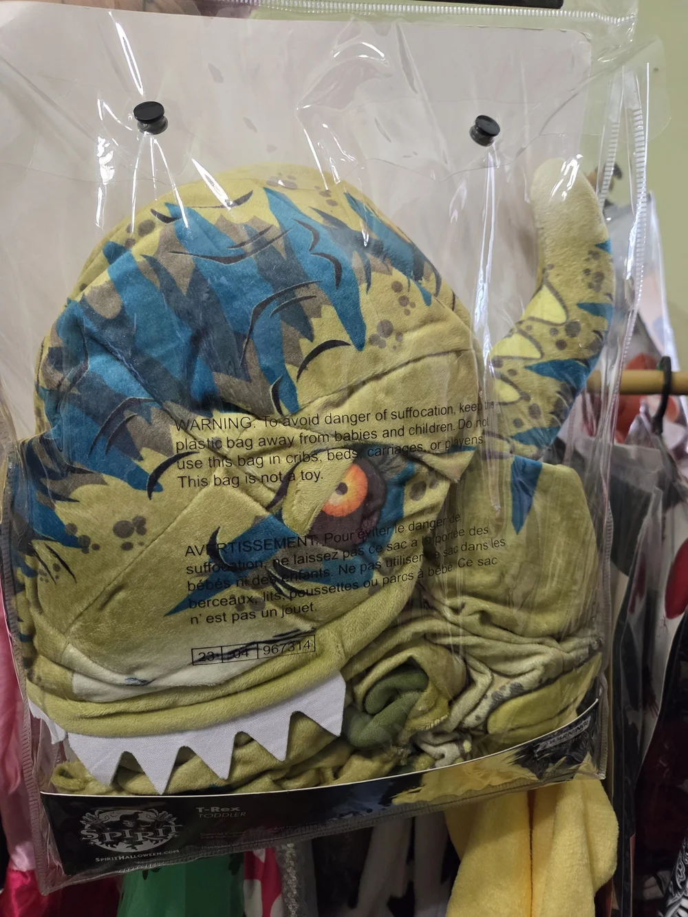 Spirit Green and Blue T-Rex Toddler Costume